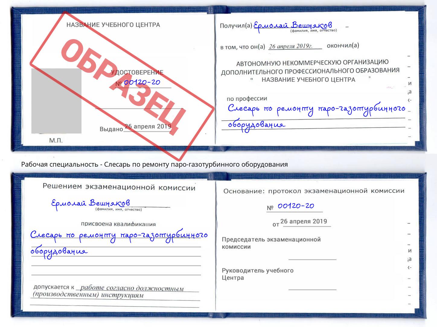 Слесарь по ремонту паро-газотурбинного оборудования Будённовск