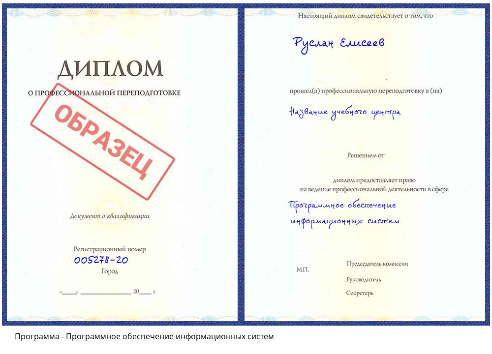 Программное обеспечение информационных систем Будённовск