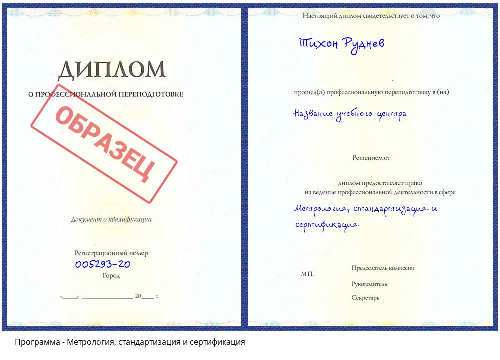 Метрология, стандартизация и сертификация Будённовск